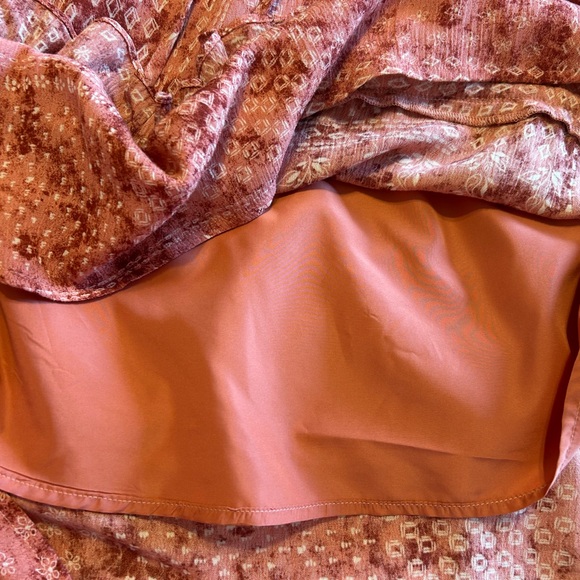 Jack BB Dakota Steve Madden Logan Dress Rosette Pink Spaghetti Strap Tiered XS - Picture 6 of 8